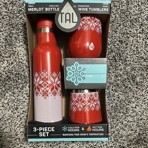 Red Wine Tumbler and Bottle Set